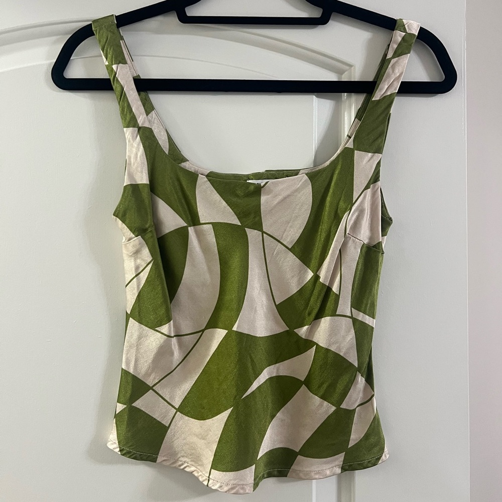 Green and Cream Tank by The Workshop